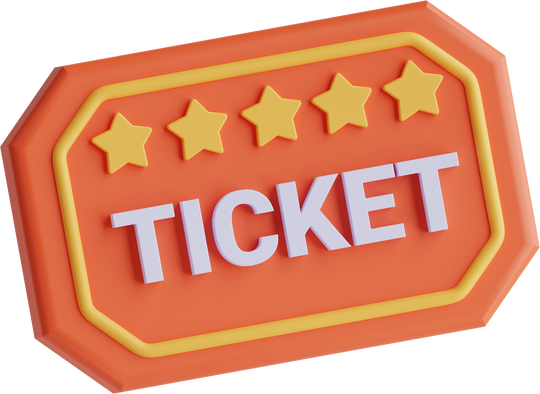 3d carnival ticket icon