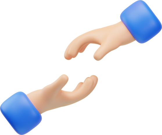 Help Hand Gesture 3D Illustration