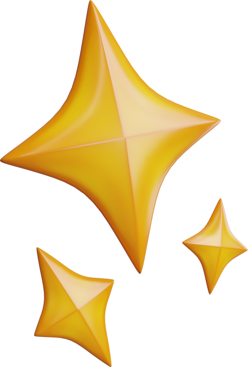 3d sparkle star.